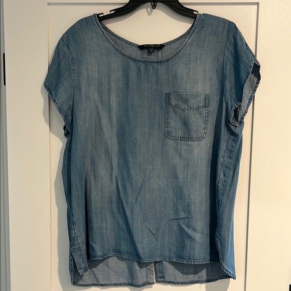 Casual Blue Denim Top - Picture 1 of 3